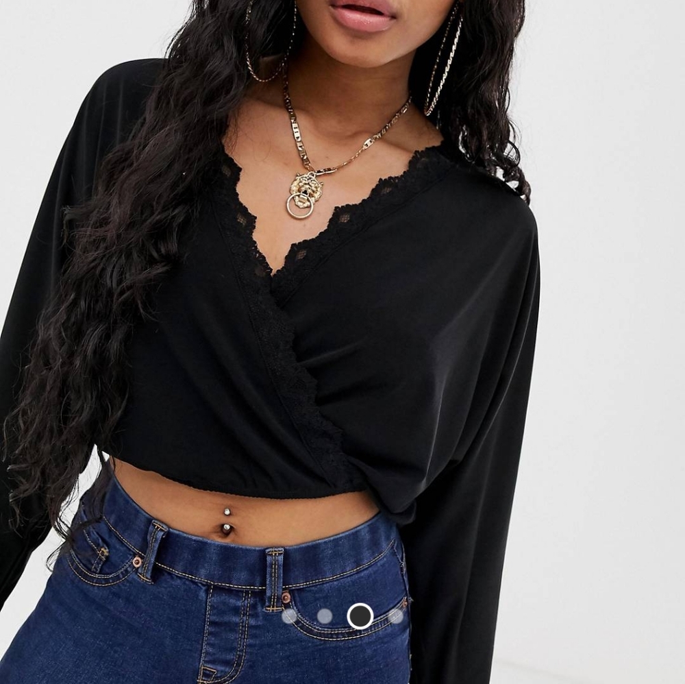 Asos petite wrap top